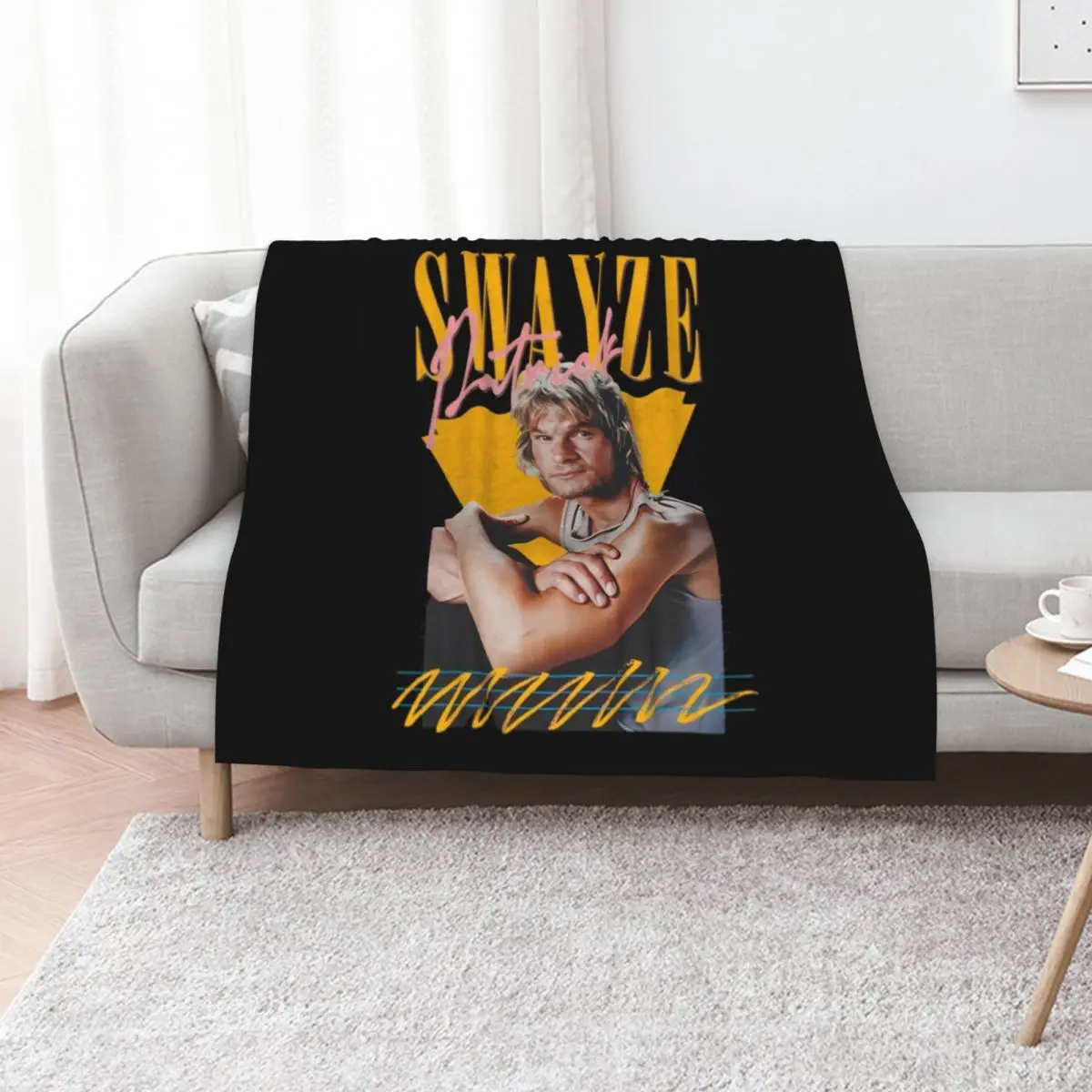 Patrick Swayze Throw Blanket Blankets For Sofas Furry Fashion Sofas warm for winter Loose Soft Beds Blankets