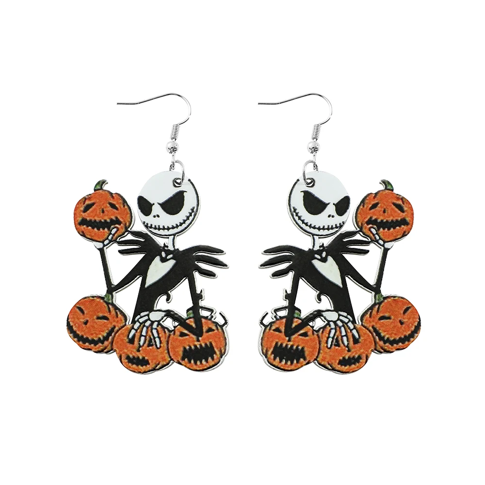 Disney The Nightmare Before Christmas Earrings Cartoon Figure Jack Skellington Earrings Halloween Gifts