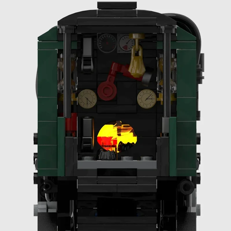 Modello di treno ferroviario Moc Mattoni da costruzione Ferroviario britannico Standard Classe 7 Tecnologia locomotiva Blocchi modulari Regali Giocattoli di Natale