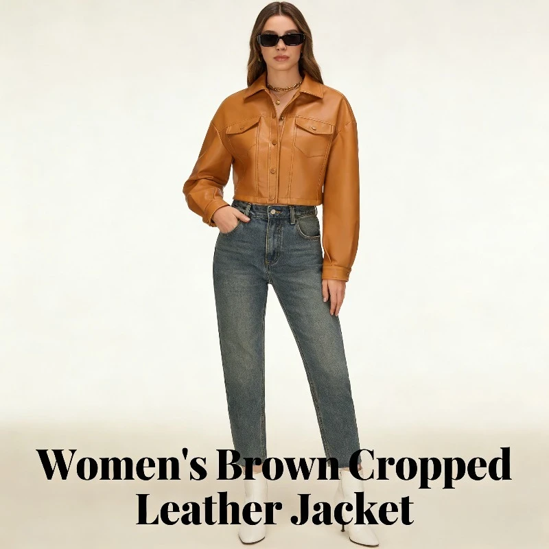 2026 New Cropped Single-Breasted Biker Jacket Relaxed Fit for Effortless Spring & Autumn Style
