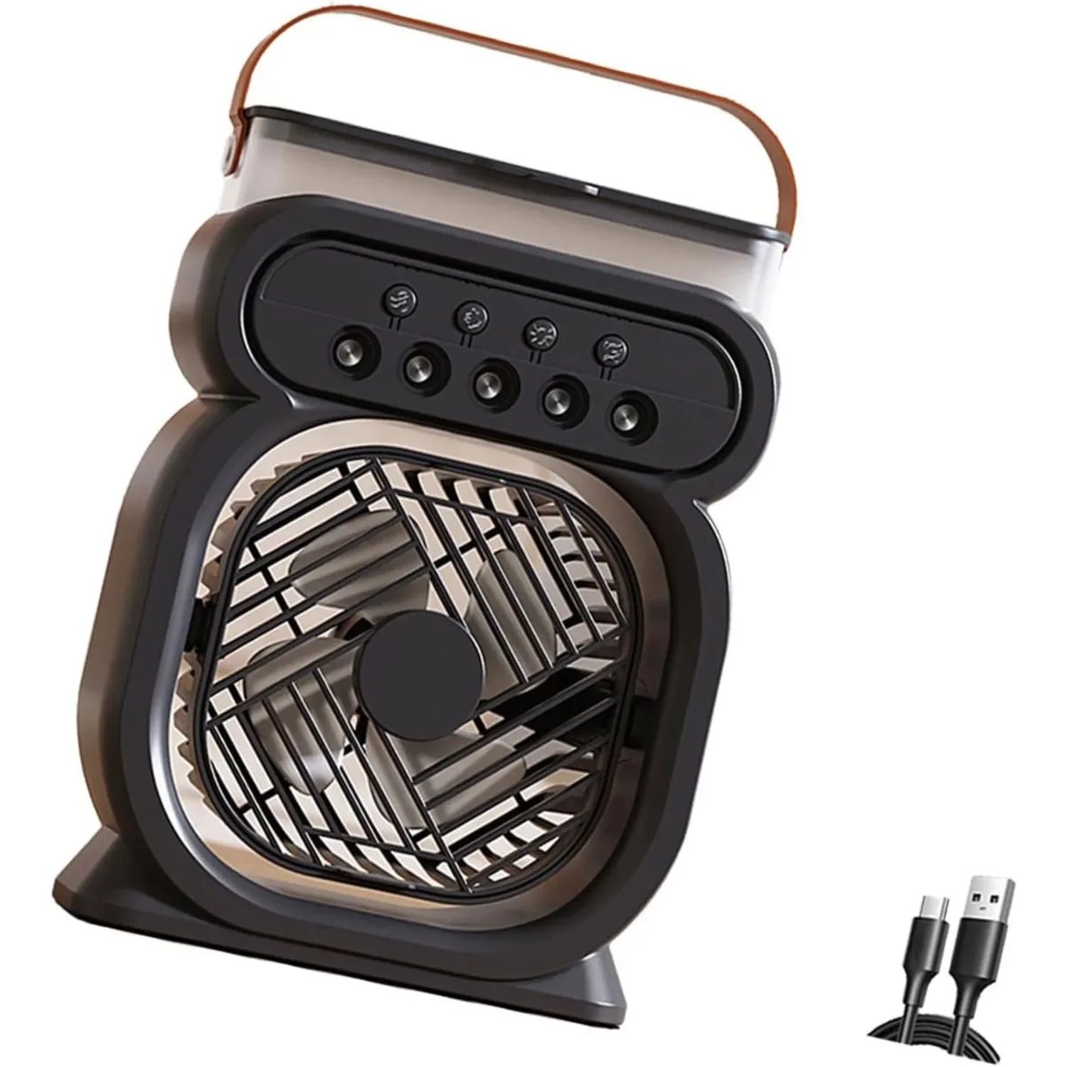 

New Baby 3 in 1 Fan Air Conditioner Type C Household Small Air Cooler LED Night Light Portable Humidifier Air Conditioning Fan