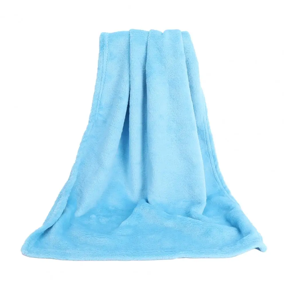 Coral Fleece Blankets Fluffy Winter Universal Solid-color Absorbent Bath Towel Plain Sofa Cover Thick Warm Soft Throw Blankets