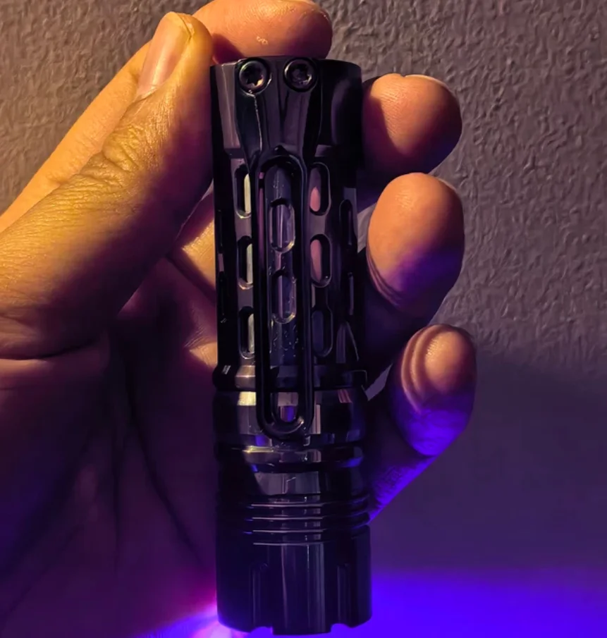 Used EDC Zirconia Rainbow Flashlight Outdoor Tools Strong Light Torch Lamp Decompression Toy