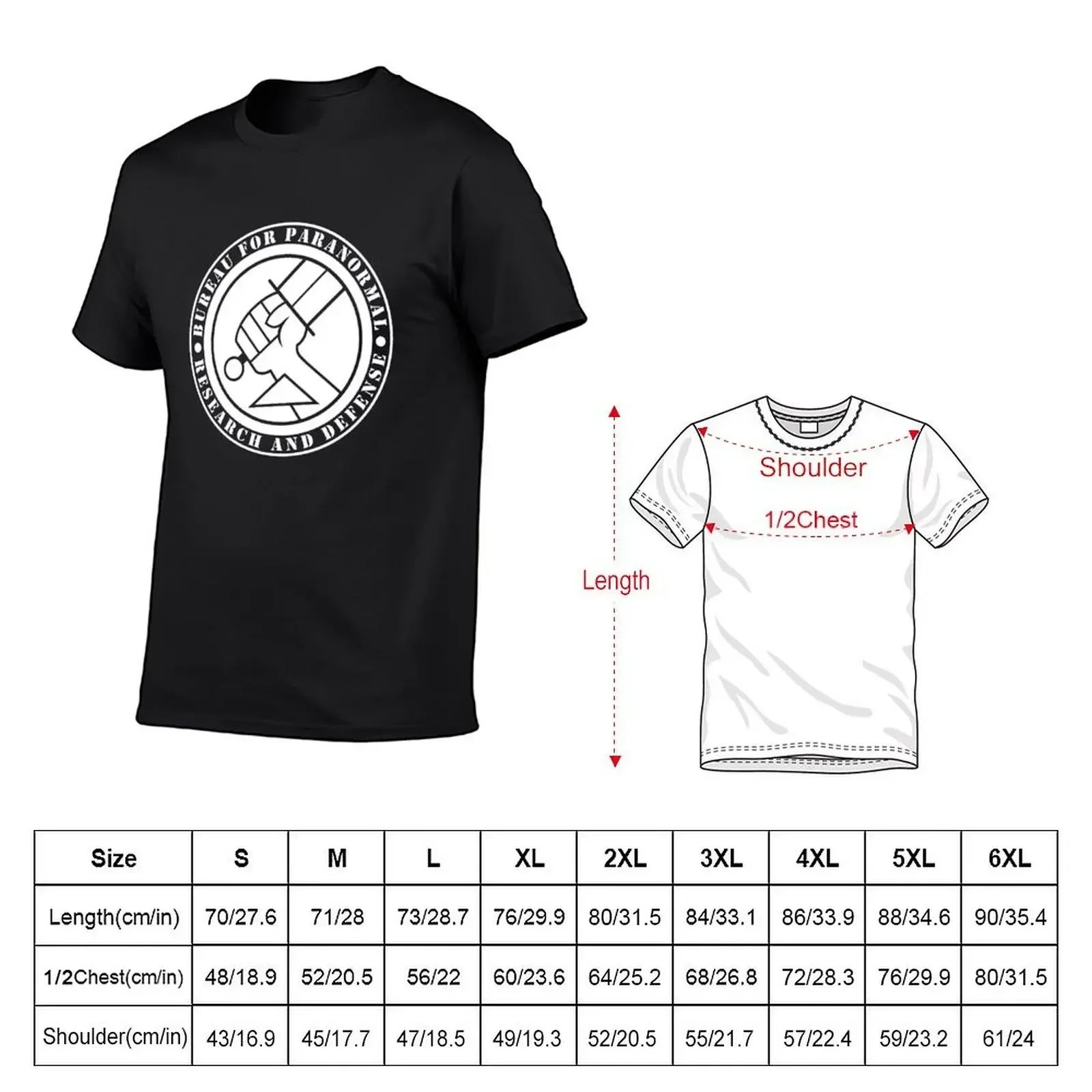 Bureau for Paranormal Research and Defense T-Shirt graphics man t shirt kawaii clothes sports fans t shirts for men graphic