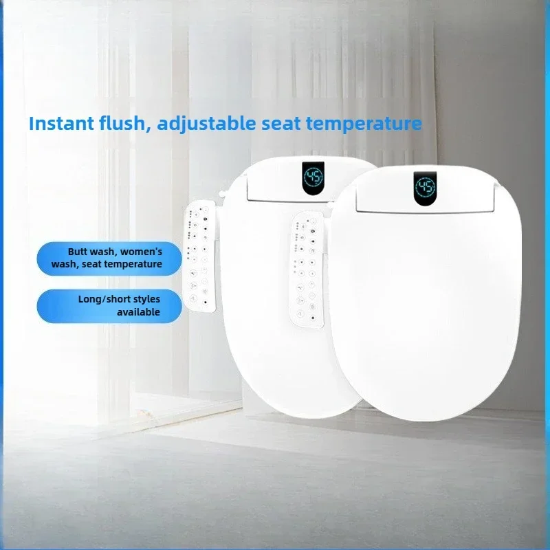 Excellent Smart Toilet Seat Cover with Instant Heating Digital Display Home Use 220V Wash Rinse Dry Functionality for Comfortabl