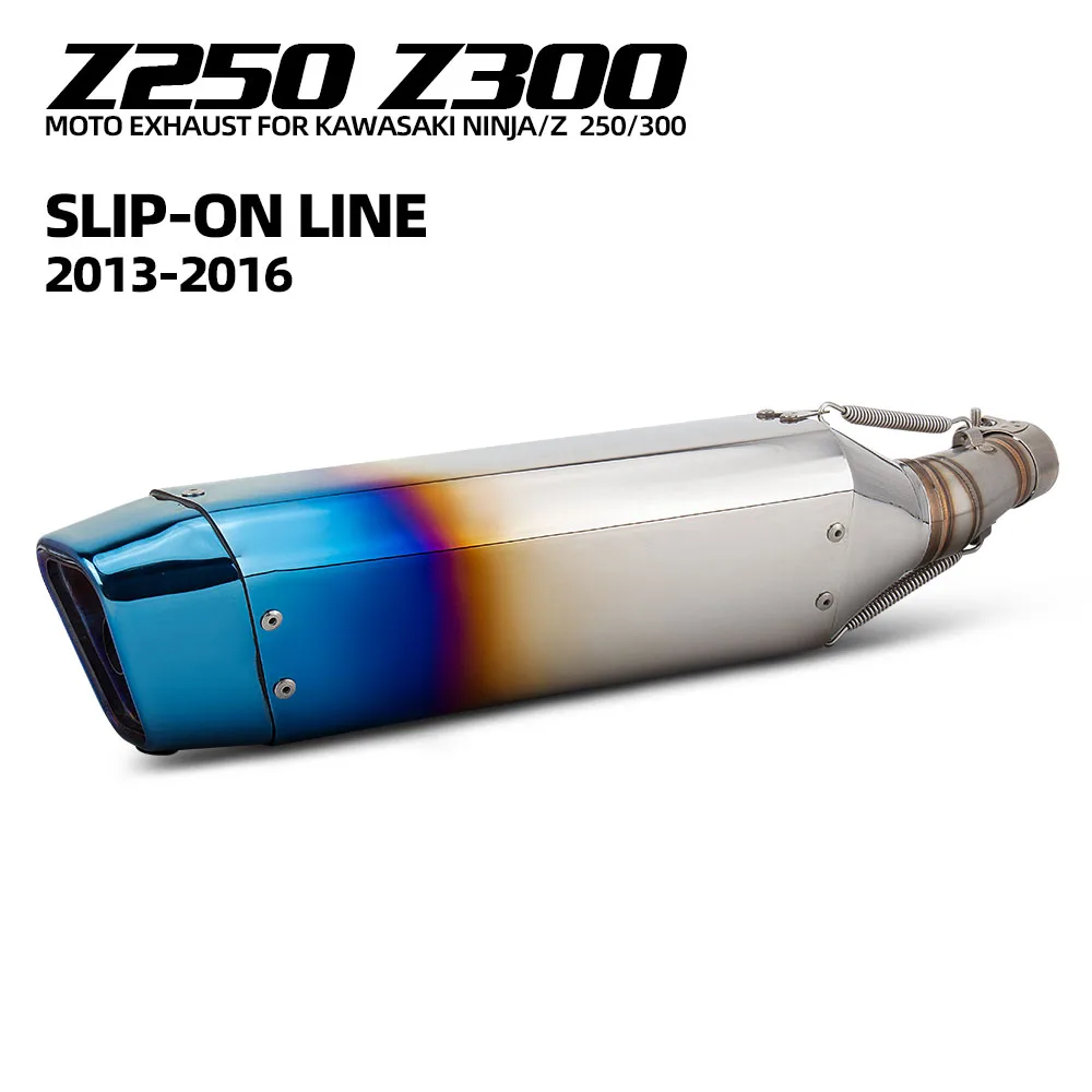 

For Kawasaki Ninja250 Ninja300 Z250 Z300 2012-2016 Motorcycle Exhaust Slip on Line Muffler Sport Bike Escape Kit