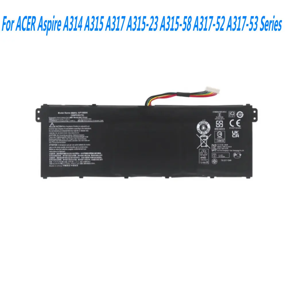 

NEW 11.25V 3831mAh 43.08Wh AP19B8K Laptop Battery For ACER Aspire A314 A315 A317 A315-23 A315-58 A317-52 A317-53 Series
