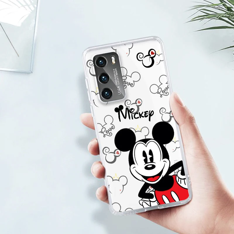 Capa transparente de telefone Disney Pato Donald para Huawei P50 P40 P30 P20 Lite P Smart Z Pro Plus 2019 2021