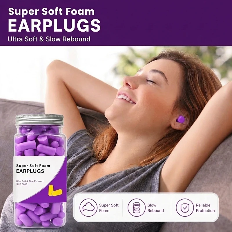 30/60pairs Foam Earplugs, Earplugs for Sleep,Noise Cancelling Earplugs,Noise reduction 36db, for Sleep, Work & Travel