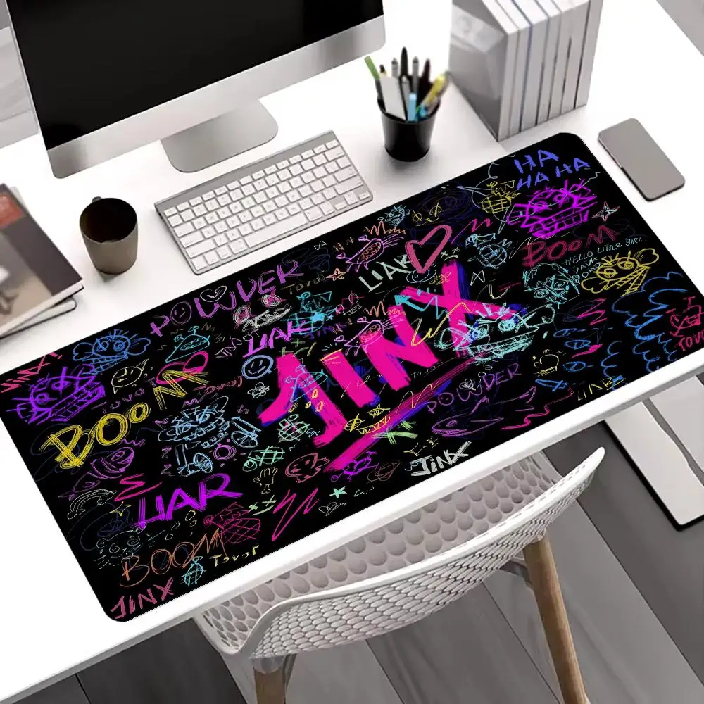 

Graffiti style Jinx Mouse Pad Large Gaming Non-slip Seamed Edge Mousepads Art Office Accessories Laptop Tablet Mat PC Playmat