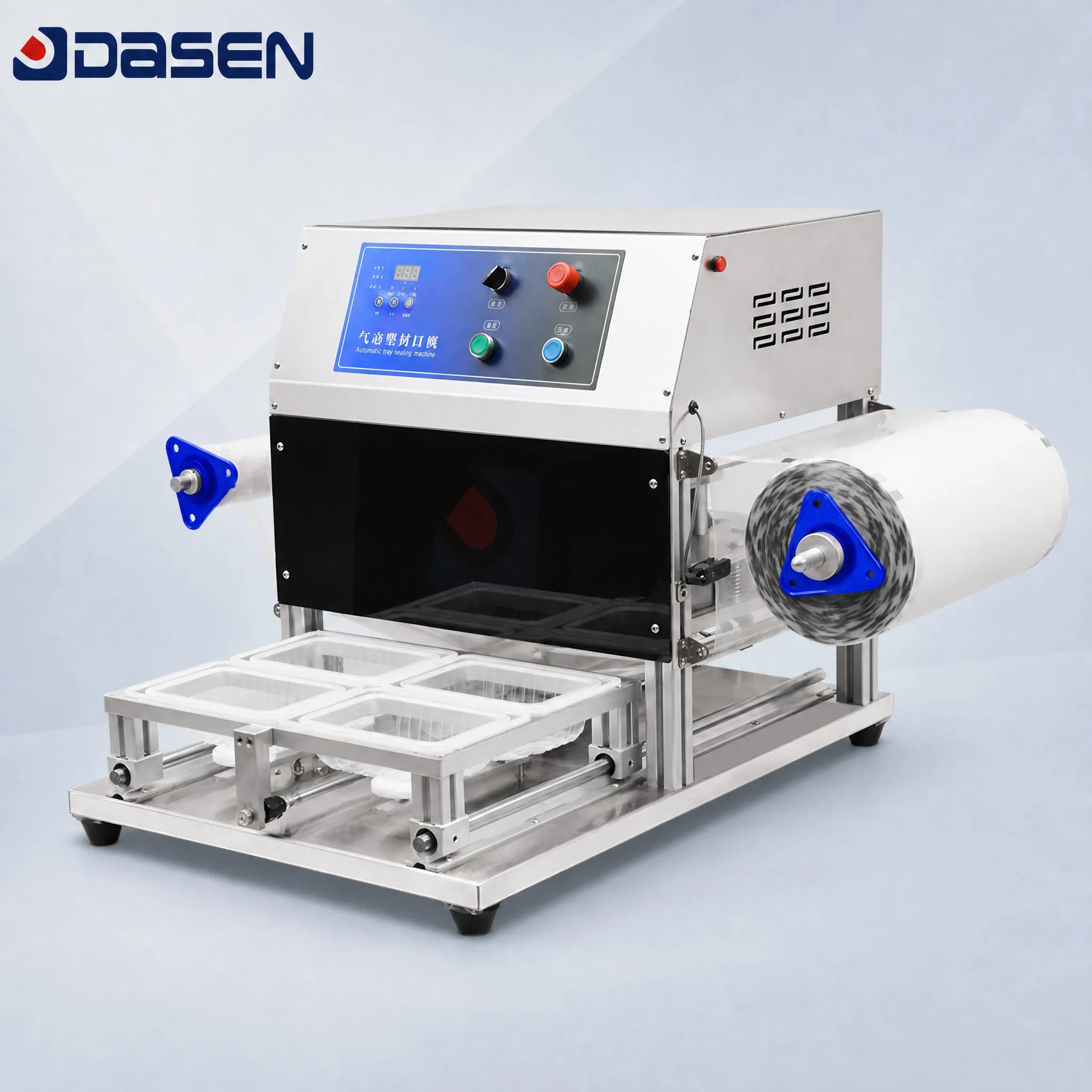 Automatic Pneumatic Tray Sealing Machine  Heat Cup Sealing