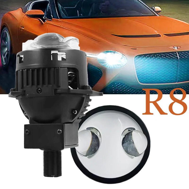 

Dual direct 3-inch laser lens headlights with integrated LED high and low beam 70W high power non-invasive dual-focus lens