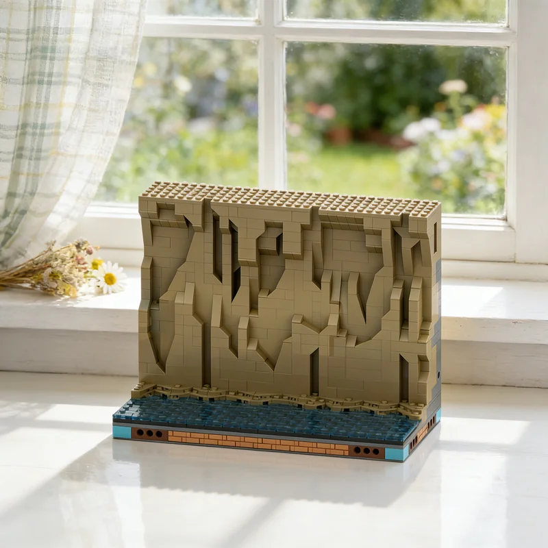 

737 деталей MOC Ninjago: Модель фасада городской улицы на берегу моря, конструктор, развивающая игрушка, креативный подарок на Рождество, строительные блоки