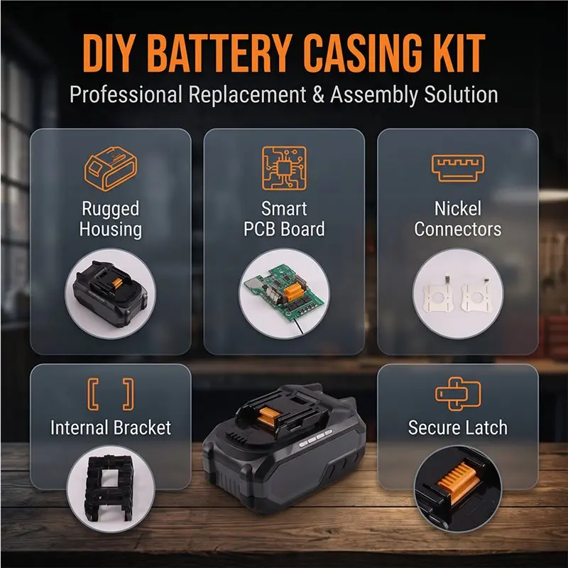 FYBL-For 10X21700 Battery Case Li- Battery Charging Full-Featured Protection Board For Power Tools