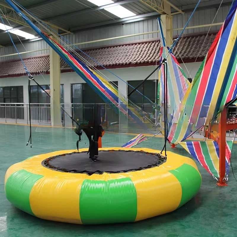 1-Person bungee trampoline for adults of all ages for a fun and safe jumping and gaming experience