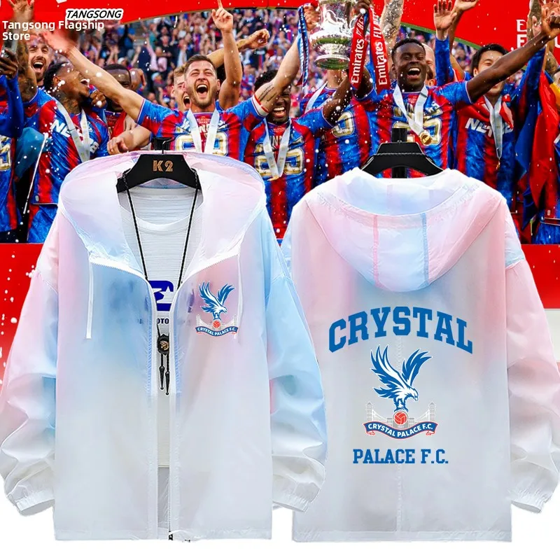 

Ultra-Thin Sun Protection Fooall Jaet for Men Crystal Zaha Design Breathable Long Sve Zipper Closure Hooded