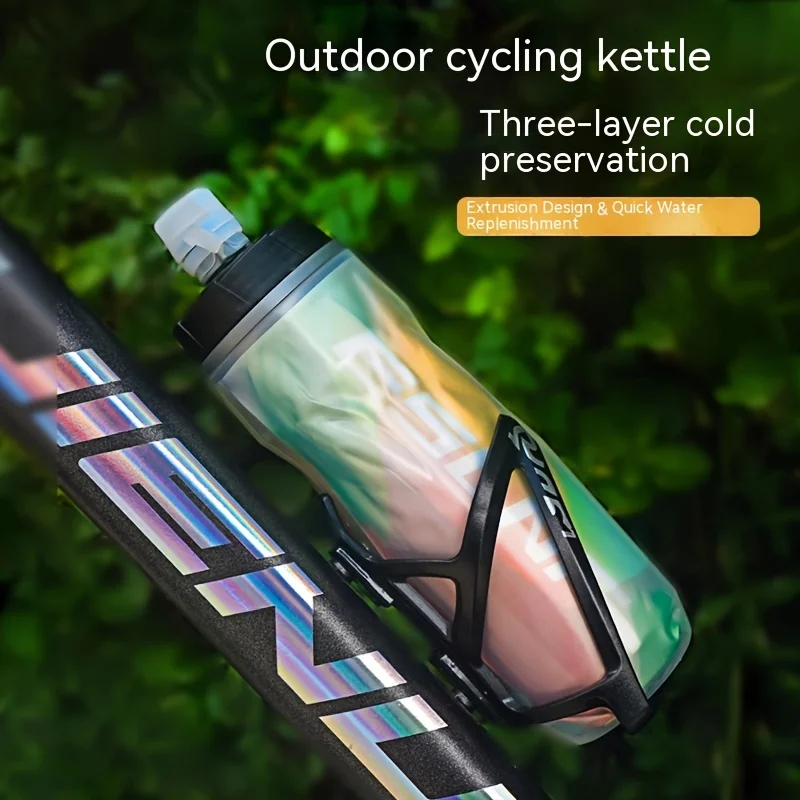 610ml Bicycle Riding Water Bottle Mountain Road Bike Sports Outdoor Large Capacity Squeeze Bottle Keep Cold Water Bottle