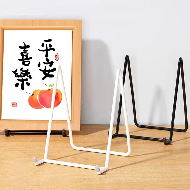 S/M/L/XL الحديد الفن إطار الصورة حامل صور كتاب مجلة رف شاشة لوحة السلطانية الركيزة حامل تخزين المنزل الزينة