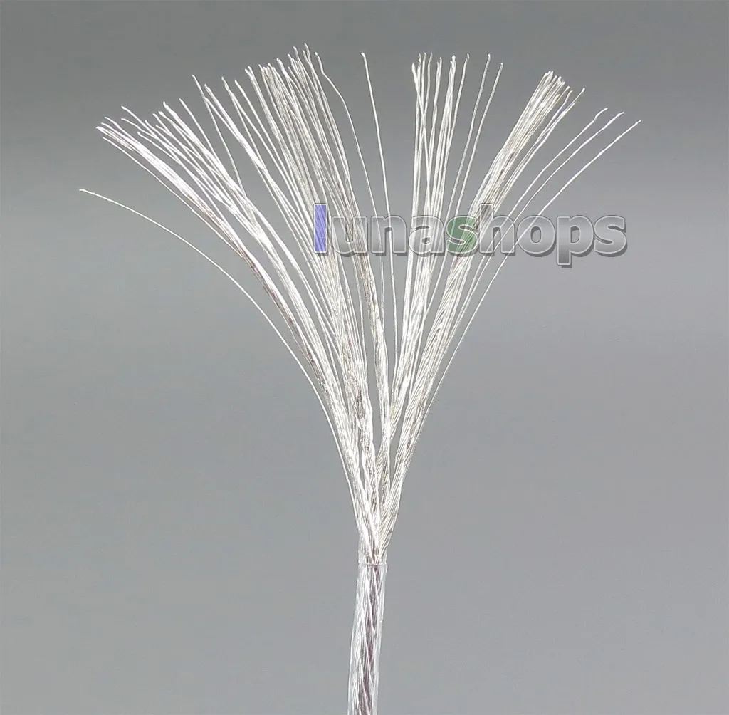 LN005476 0ohm-100ohm الفضة OCC 3.5 مللي متر قابل للتعديل المقاوم كابل 8*100*0.05 ل Etymotic ER4 JH24 Roxanne الخ