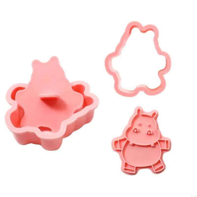 KX4B 16PCS Cartoon Animal Biscuits Mould Cookie Stamps Fondant Biscuits Cookie Cutters