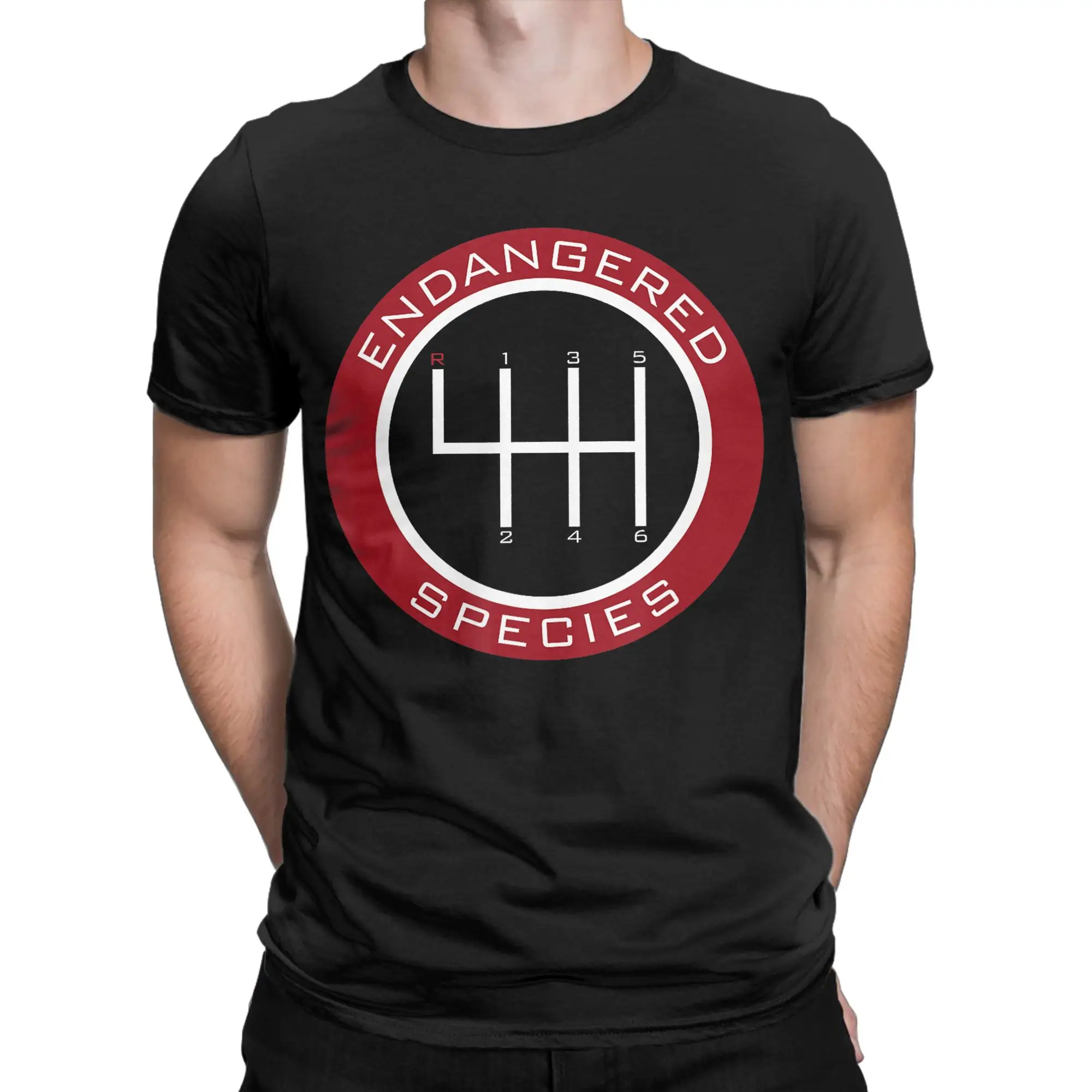 Harajuku T-Shirt Summer Car Guy Mechanic Endangered Species Manual Shifter Hip Hop T-Shirts  for Couple Short Sleeve Top Tees
