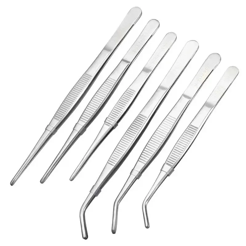 1PCS Long Aquarium Tweezers, Stainless Steel Forceps for Medical Pet Feeding Fish Tank Grooming Non-Slip Tool