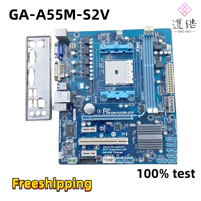 

For GA-A55M-S2V Motherboard 32GB Socket FM1 DDR3 Micro ATX A55 Mainboard 100% Tested Fully Work