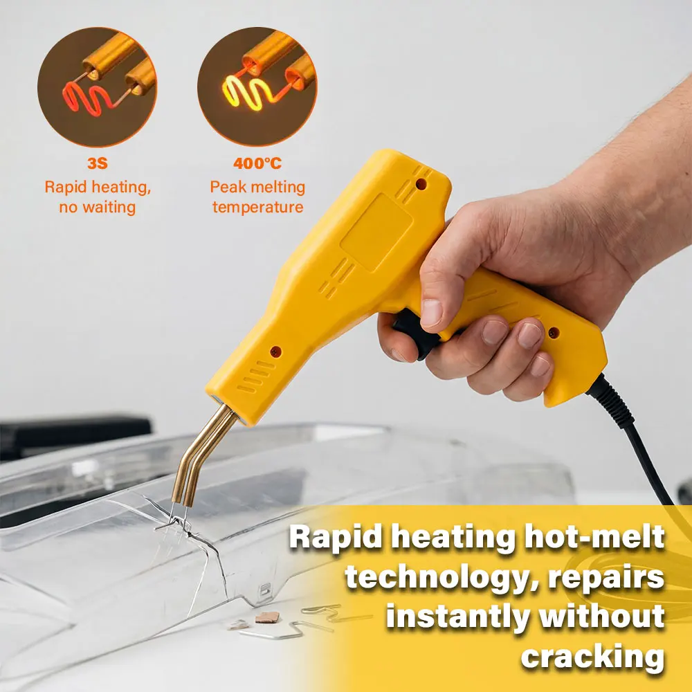 

Professional Plastic Welding Gun Hot Stapler Car Bumper Repair Kit for Auto PVC Dashboard Plastic Crack Repair Garage Soldering