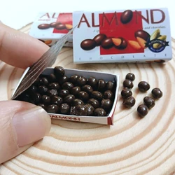 1 Box + Chocolate Balls 1/6 Scale Dollhouse Miniature Chocolate Bean for Blyth Barbies BJD OB11 Doll House Kitchen Play Toys