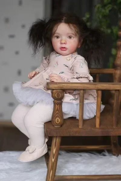 DLS Customized Limited Supply 24inch Reborn Baby Doll Lottie With Hand-Rooted Hair Already Finished Doll with different dress