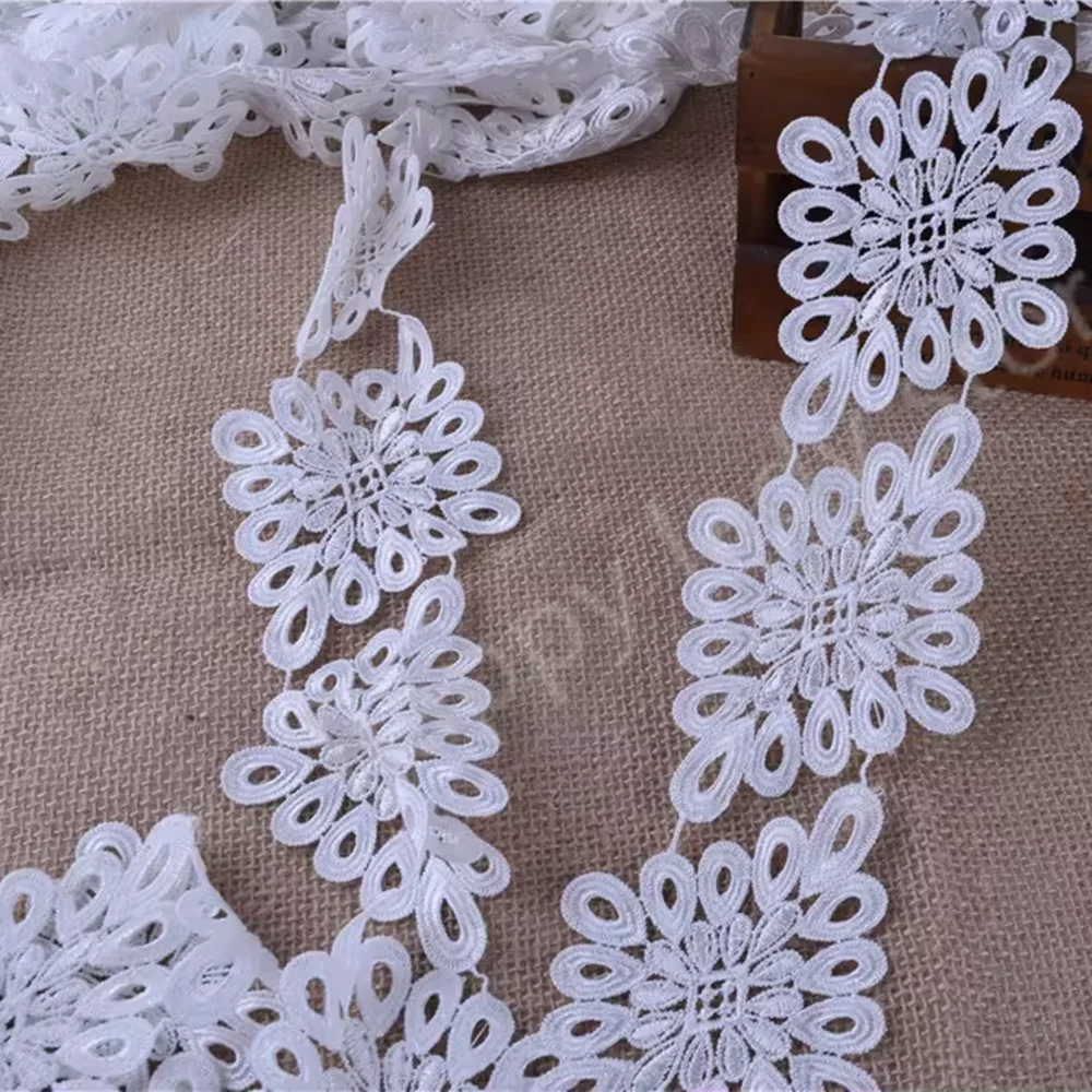 28yards Beautiful Venise/Venice Lace Trim White color Diamond shape  diy craft sewing~Costume/Dress~  wide :9cm