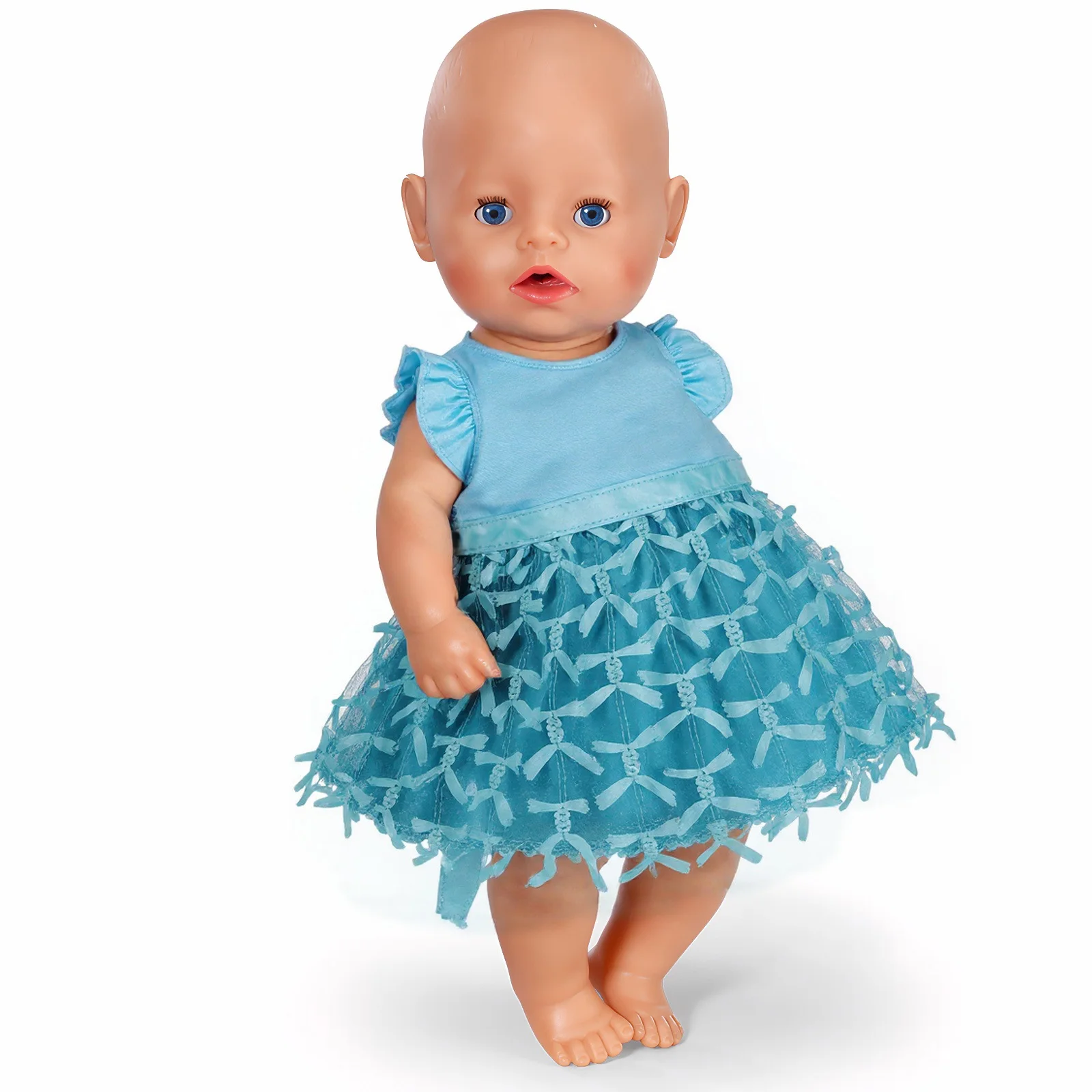 8 Pz/set vestito a fiore blu Per 43 Cm Born Baby Reborn Doll Vestiti Accessori 18 Pollici Doll Girls Toys Our Generation Nenuco