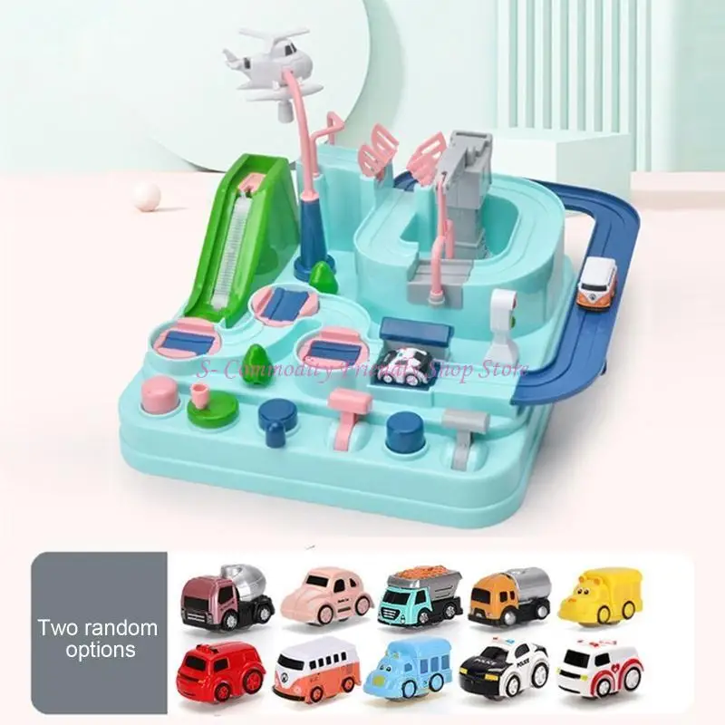 

85AE Children Track Parking Lot Toy Space Theme Building Indoor Car Interactive Car Park Toy for Kids Boy Gifts