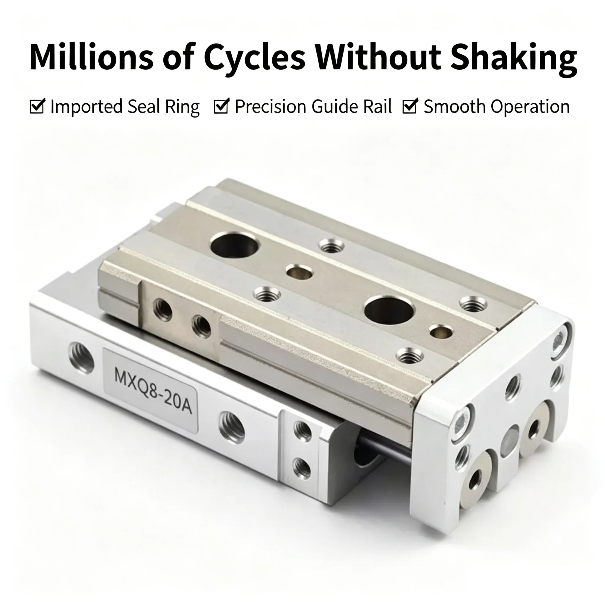 MXQ6-10 MXQ8-20 MXQ12-30 MXQ16-40 MXQ20-50 MXQ25-75 100 125 Air Pneumatic Slide Table Dual Rod Rail Slide Cylinder