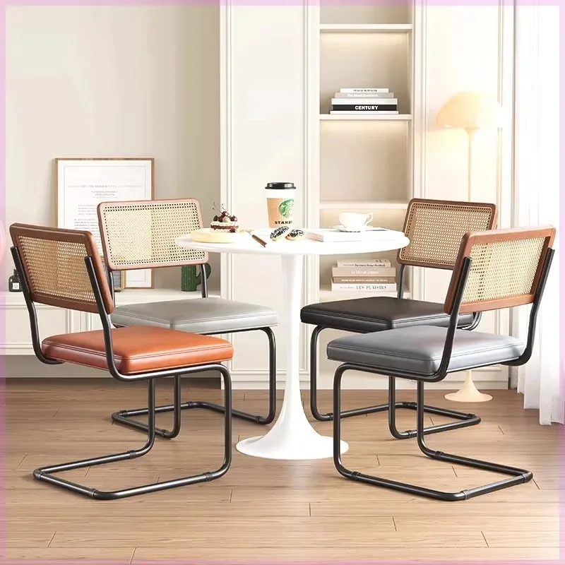 

Simple and Comfortable French Accent Dining Chair Woven Arch Study Chair for Home Office Home and Hotel Café Lounge Furniture
