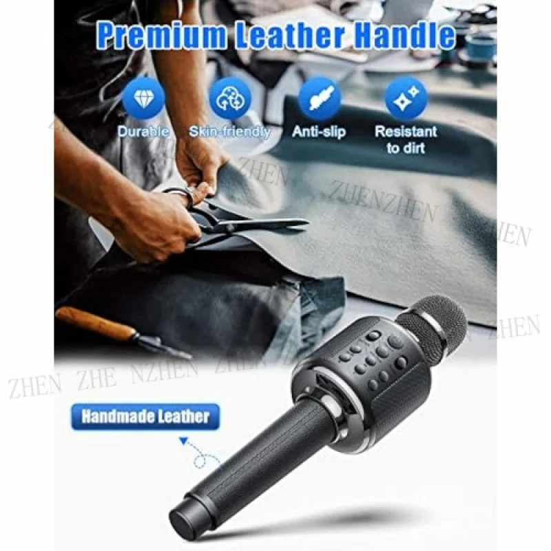 ميكروفون كاريوكي بلوتوث للأطفال والكبار، لاسلكي قابل لإعادة الشحن