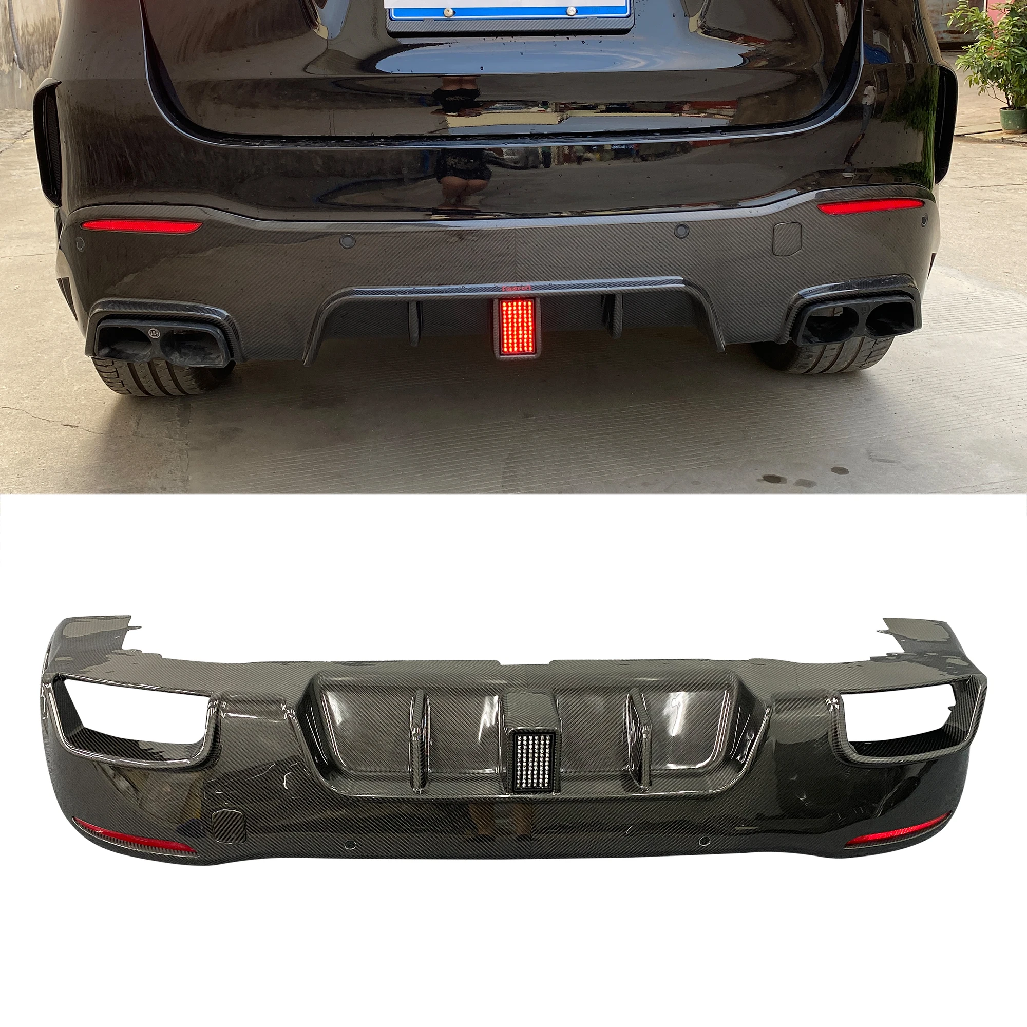 

W167 GLE-Class SUV Coupe GLE450/GLE350 (2020+) – High-Quality Carbon Fiber Rear Diffuser