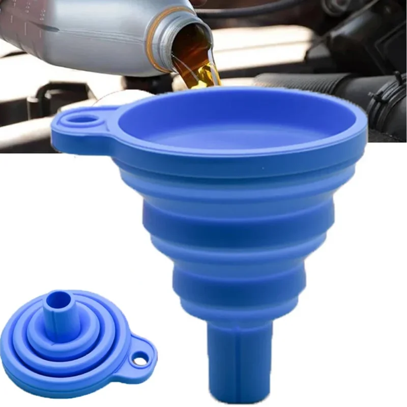 

Engine Funnel Car Universal Silicone Liquid Funnel Washer Fluid Change Foldable Portable Auto Engine Oil Petrol Change Funnel