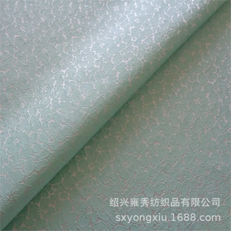 Silver-threaded small flower jacquard clothing fabric color-woven style