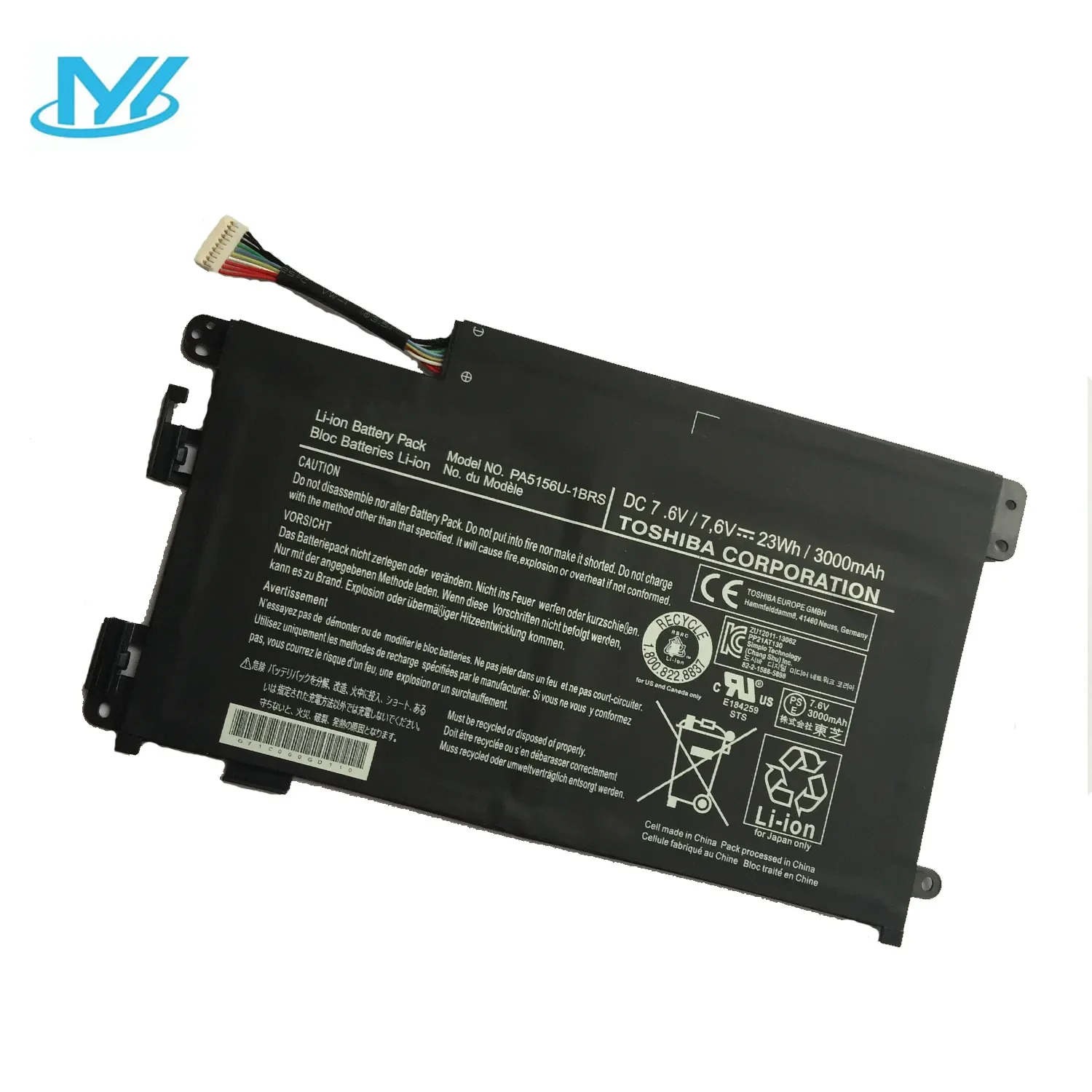 Bateria de Iões de Lítio para Portátil Pa5156u1brs 7.6v 3000mah Toshiba W35dt P000577240 Bateria de Lítio