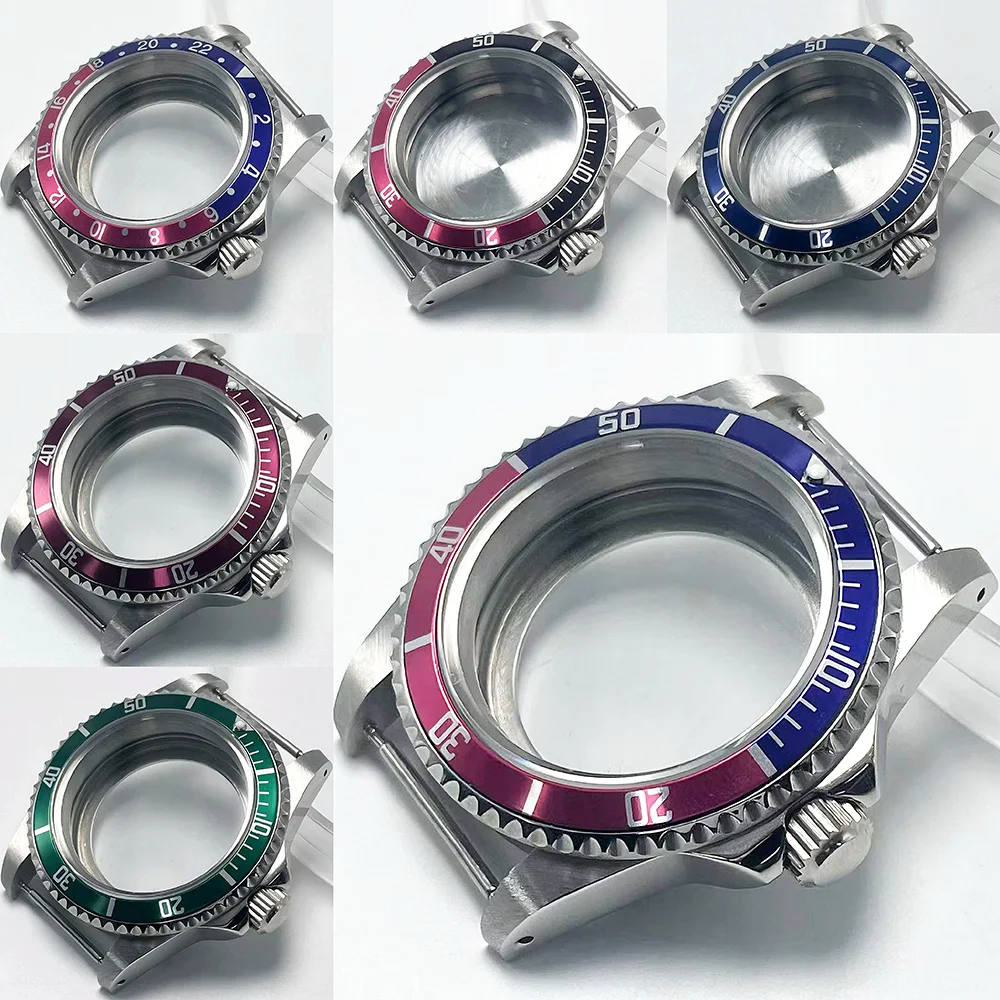 

39.5mm NH35 case, water-resistant vintage style, stainless steel, flat sapphire glass, suitable for NH35, NH36, NH34 movements