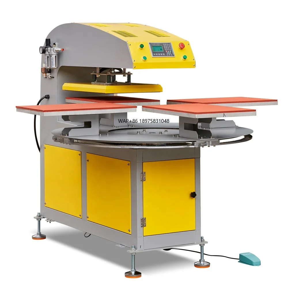 

Four Stations Pneumatic Flatbed Sublimation Printing Machine with Bottom U Design Heat Press Automatic New