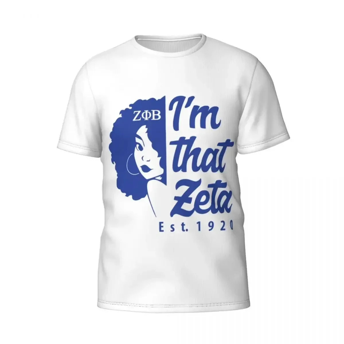 Zeta Phi Beta ZPB Sorority Men's Athletic Cotton Classic Short Sleeve Crewneck T-Shirt Tee Shirt