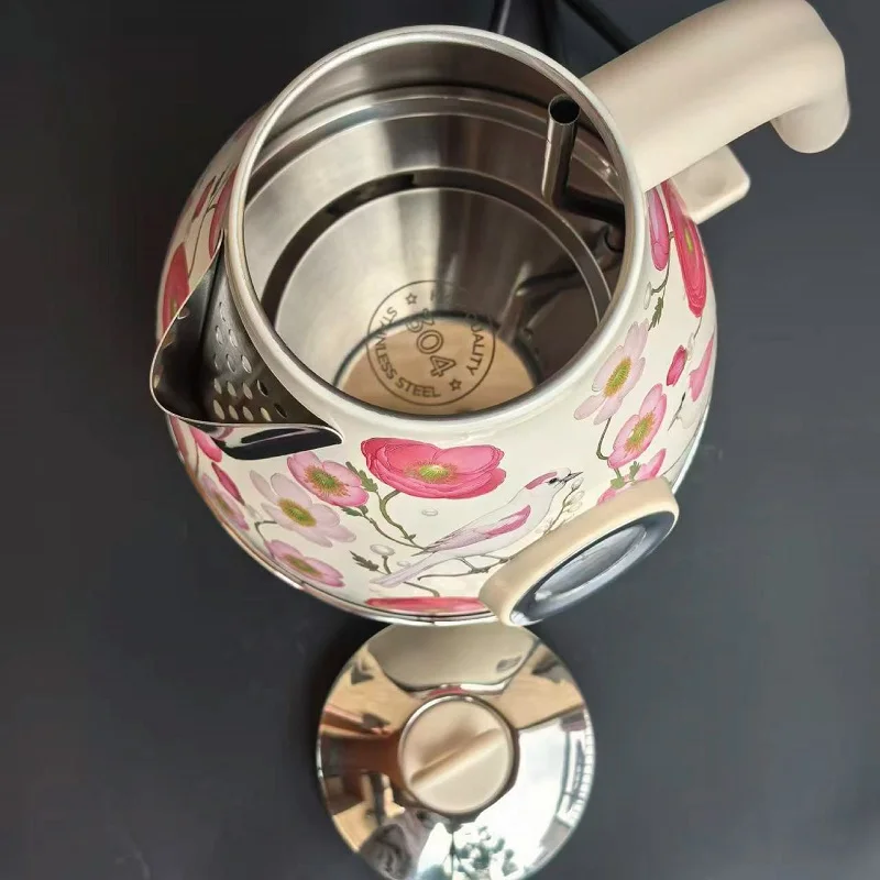 1.7L الطلاء ملصق غلاية كهربائية عرض درجة الحرارة الماء المغلي السيارات انقطاع التيار الكهربائي 304 إبريق الشاي الفولاذ المقاوم للصدأ أجهزة المطبخ #6