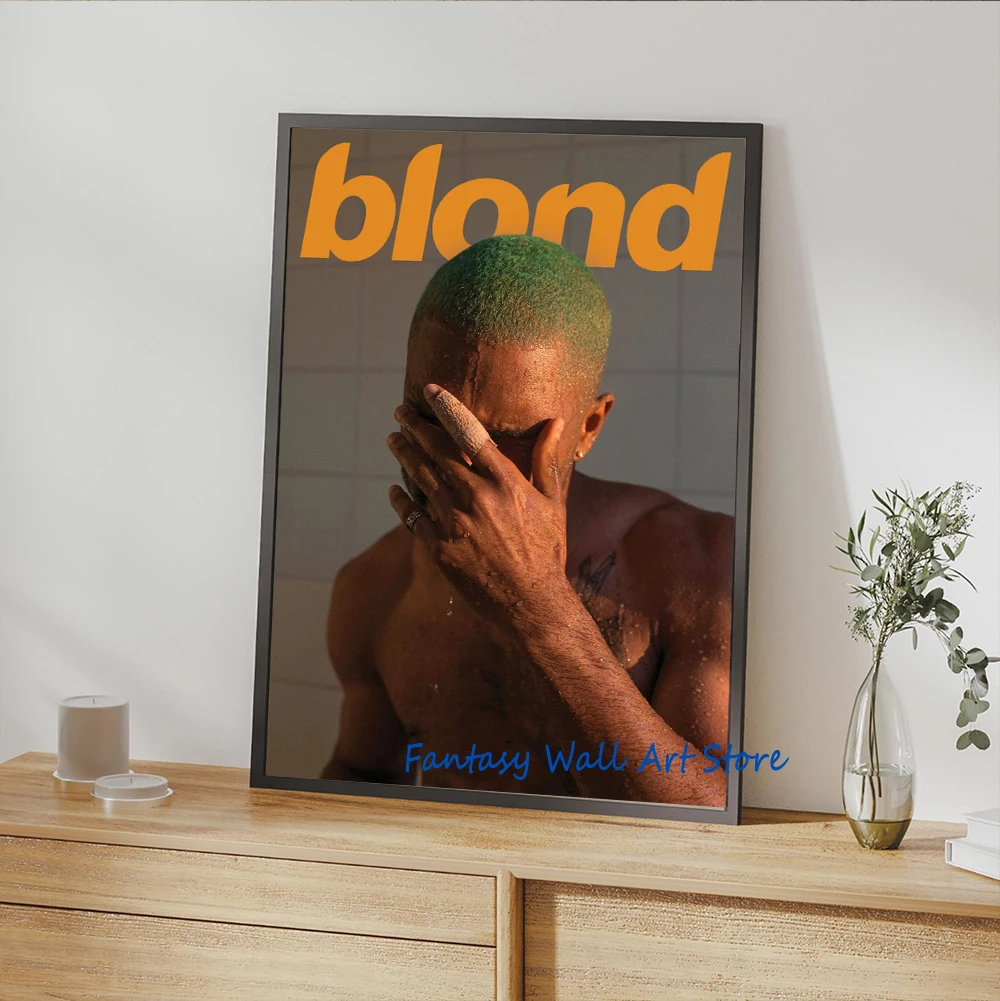 Frank Ocean Blond Albums Rap Pop Music Poster Pop Music Artists Canvas Printing Wall Decor Fans Home Room Aesthetic Decoration
