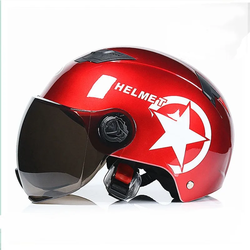 Classic Ultralight Motorcycle Helmets for Men and Women, UV Safety Half Helmets, Bicycles，accesorios Para Moto