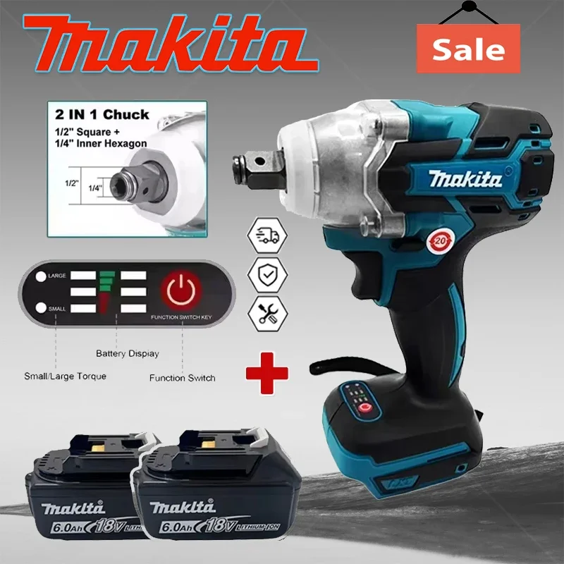 

Makita DTW600 Electric Screwdriver Rechargable Drill Screwdriver Machine Brushless Driver Compatible with Makita 18V Battery