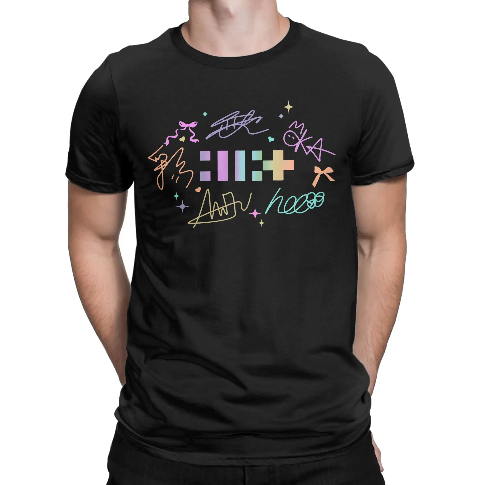 Men's T-Shirts ILLIT South Korea Girls' Group Fashion Cotton Tee Shirt Short Sleeve  T Shirts Crew Neck Clothing Graphic Printed