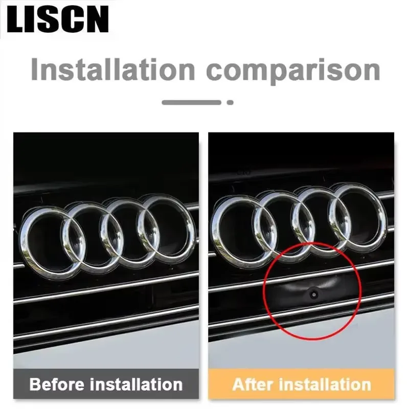 For Audi A6 A6L C7 C8 4G Allroad Quattro 2012 ~ 2018 Car Front View Camera HD Waterproof Parking LOGO Night Vision Camera view 2
