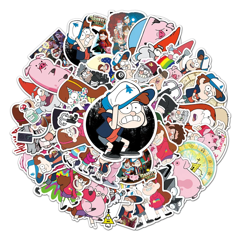 10/30/50pcs Disney Cartoon Gravity Falls Stickers for Laptop Motorcycle Stationery Kawaii Anime Decoration Decal Sticker Kid Toy